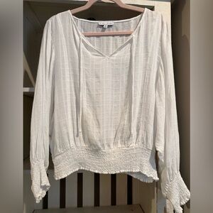 Anthropologie Miou Muse Smocked Hem Dolman‎ Sleeve Boho Top Size Med